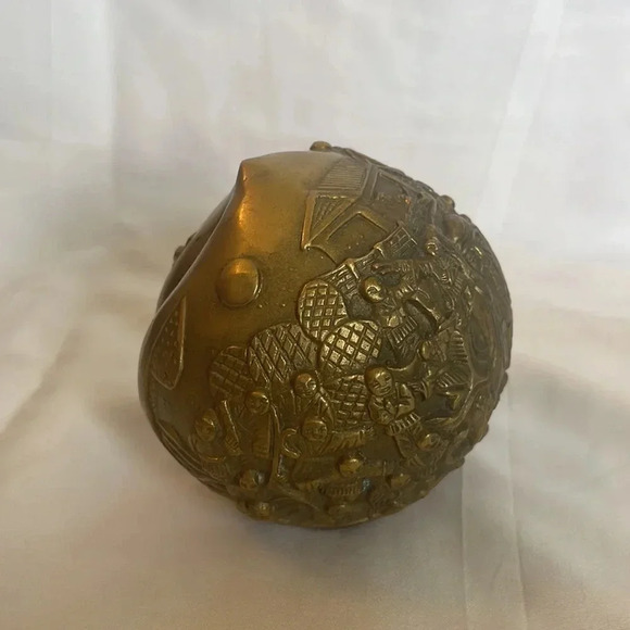 Antique Ztianef Wise Man 1000 Children Brass Ornament - Picture 5 of 6